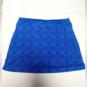 Tranquility by Colorado Clothing Blue Medallion A-Line Mini Skorts Women’s Large